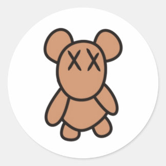 Adesivo Redondo Chapéu de Teddybear Streetwear