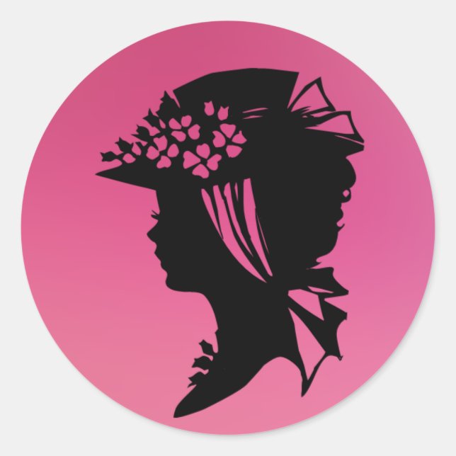 Adesivo Redondo Chapéu, gelo rosa AH2010 (Frente)