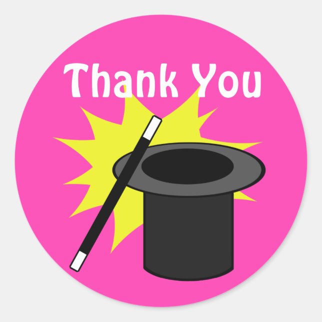 Adesivo Redondo Chapéu Mágico (Frente)