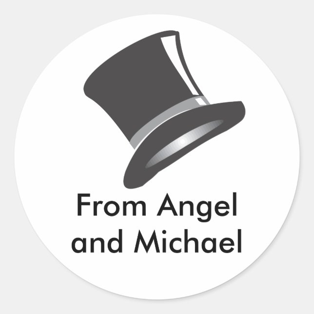 Adesivo Redondo Chapéu Superior (Frente)