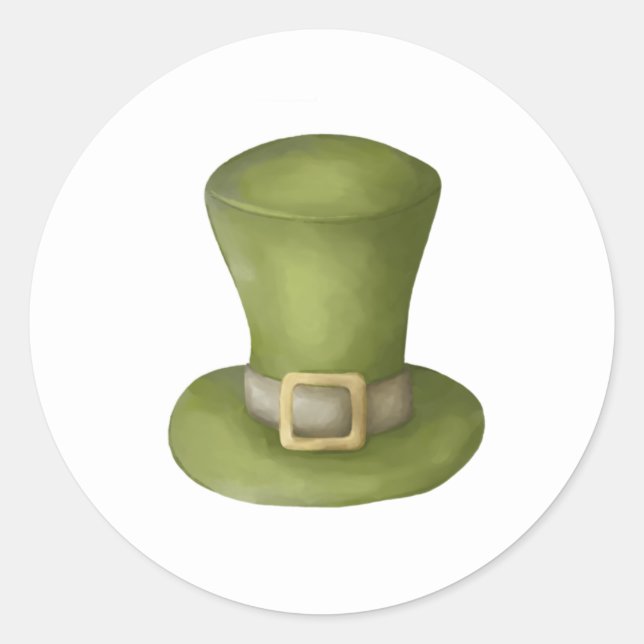 Adesivo Redondo Chapéus e artefactos semelhantes de São Patrick (Frente)