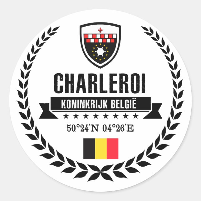 Adesivo Redondo Charleroi (Frente)