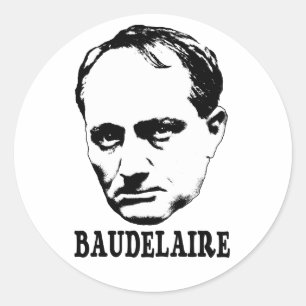 Adesivo Redondo Charles Baudelaire