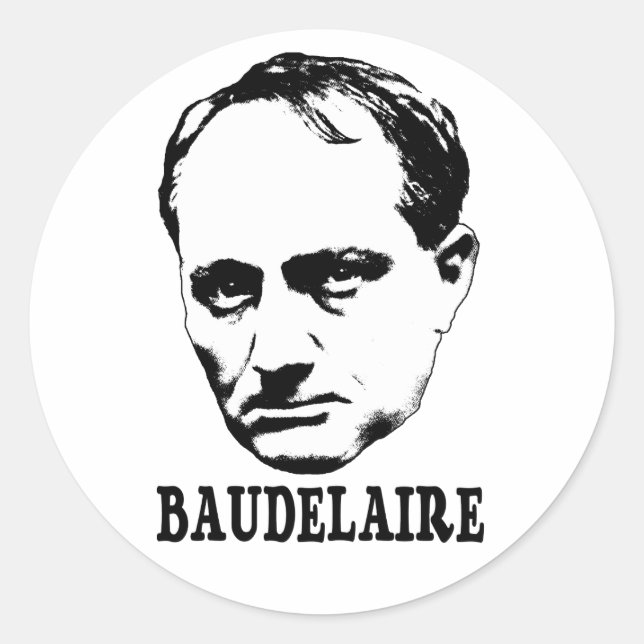 Adesivo Redondo Charles Baudelaire (Frente)