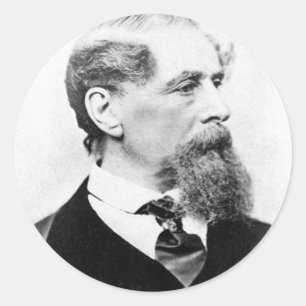 Adesivo Redondo Charles Dickens Foto