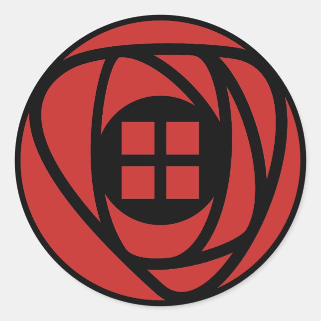 Adesivo Redondo Charles Rennie Mackintosh Arts & Artesanato (Frente)