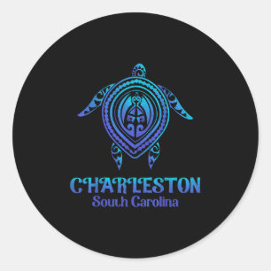 Adesivo Redondo Charleston South Carolina Beach Charleston Sc Sea