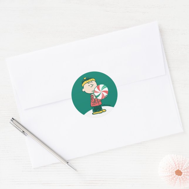 Adesivo Redondo Charlie Brown Peppermint Candy (Envelope)