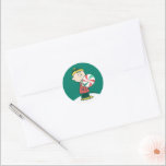 Adesivo Redondo Charlie Brown Peppermint Candy<br><div class="desc">As designs de Natal de Charles Schulz,  que incluem os amendoins,  capturam a essência da inocência infantil e o espírito que anima a época de férias.</div>