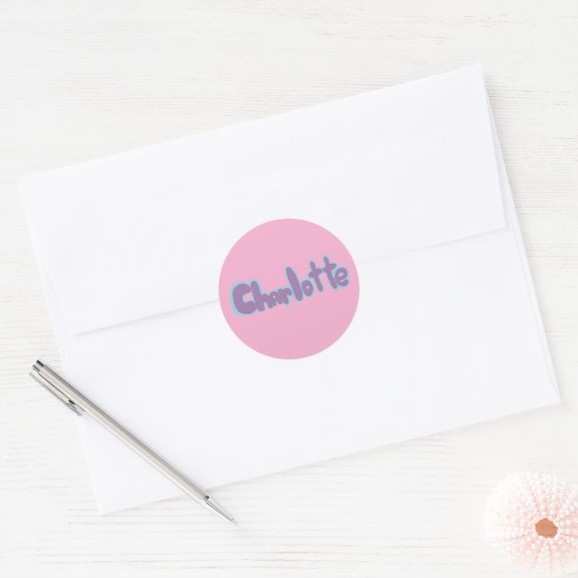 Adesivo Redondo Charlotte  (Envelope)