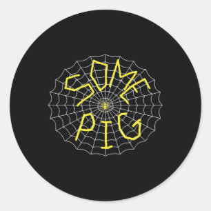 Adesivo Redondo Charlotte É Uma Aranha-Porco