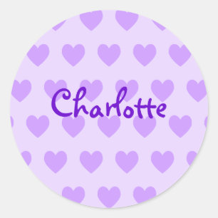 Adesivo Redondo Charlotte no roxo