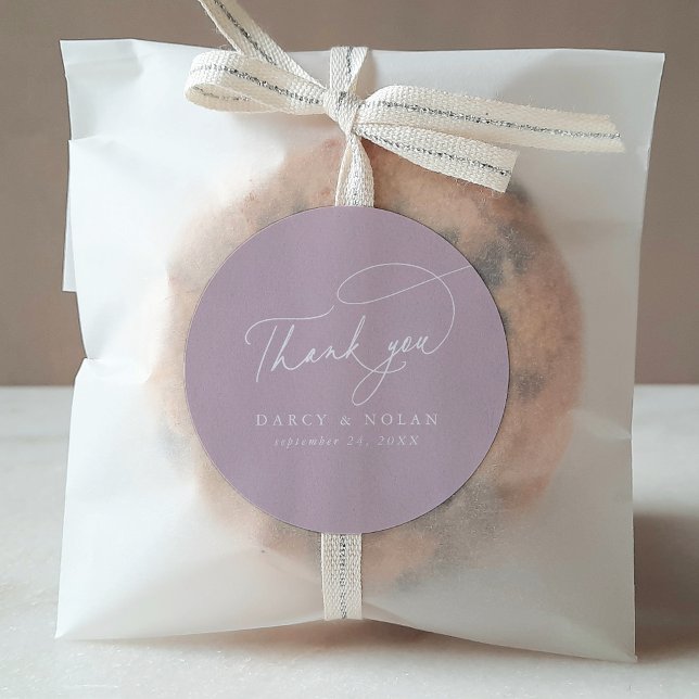 Adesivo Redondo Charm Pink Weding Elegante Obrigado Stickers (Criador carregado)