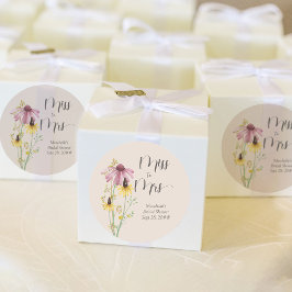 Adesivo Redondo Charme de Flor Selvagem Senhorita para Sra. Countr