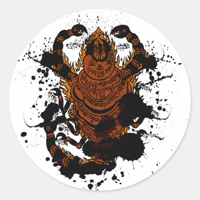 Adesivo Redondo Charme Scorpion (Frente)