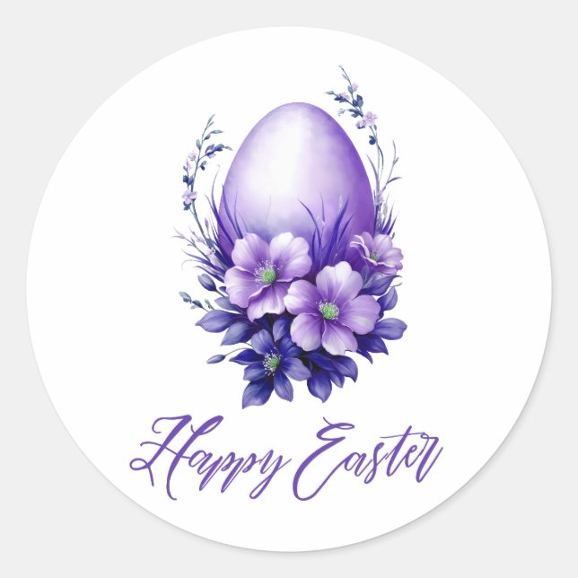 Adesivo Redondo Charming Easter Egg (Frente)