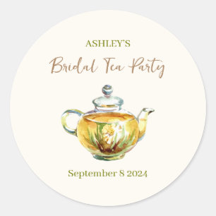 Adesivo Redondo CHARMY Chamomile Bridal Tea Party