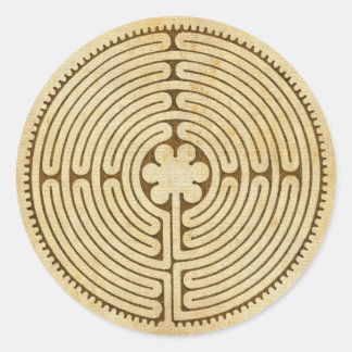 Adesivo Redondo Chartres Labyrinth estilo antigo 1 + suas ideias