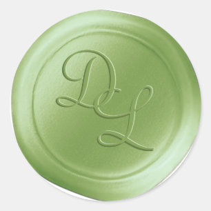 Adesivo Redondo Chartreuse 2 - Letra Monogramx Seal