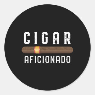Adesivo Redondo Charuto Aficionado Cigarro Rolagem