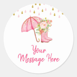 Adesivo Redondo Chás de abril trazem Chá de fraldas mais rápido