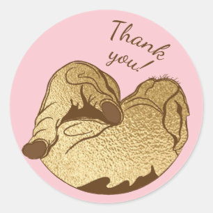 Adesivo Redondo chás de fraldas Pentes Bebê e Mamãe Elefante Ro