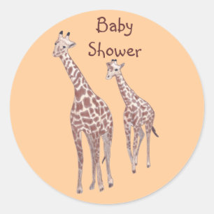 Adesivo Redondo Chás de fraldas Personalizadas para Madre e Bebê G
