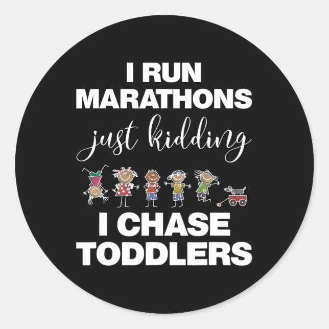 Adesivo Redondo Chase Toddlers para Professores Provedores de Cuid (Frente)