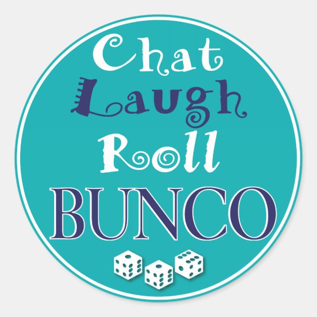 Adesivo Redondo chat,risada,roll - bunco (Frente)