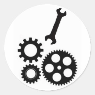 Adesivo Redondo Chave Gen dos trabalhos no ò