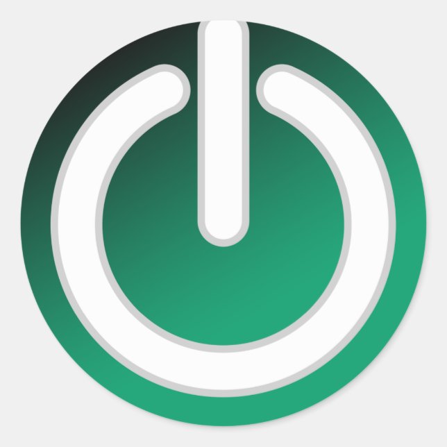 Adesivo Redondo Chave liga/desliga de espera (Frente)