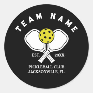 Adesivo Redondo Chaveiro da Equipe de Pickleball Personalizada - P
