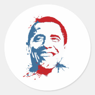 Adesivo Redondo Chaveta Obama