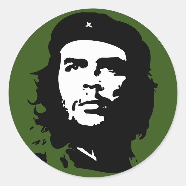 Adesivo Redondo Che Guevara, marque os palitos! (Frente)