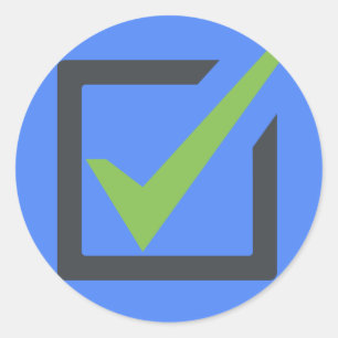 Adesivo Redondo Check Box Emoji