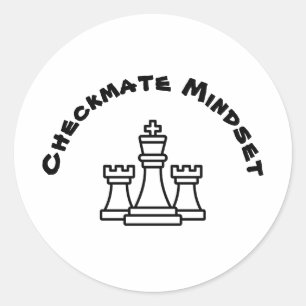 Adesivo Redondo Checkmate Mindset