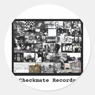 Adesivo Redondo Checkmate Sticker