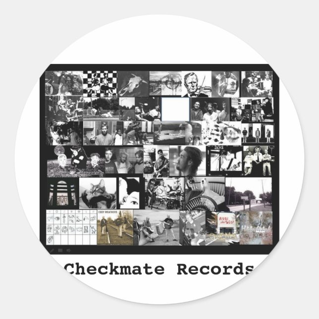 Adesivo Redondo Checkmate Sticker (Frente)