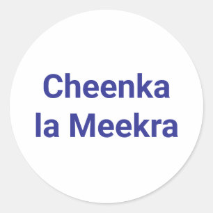 Adesivo Redondo Cheenka La Meekra Jeff Hankamer Artjunkhaus engraç