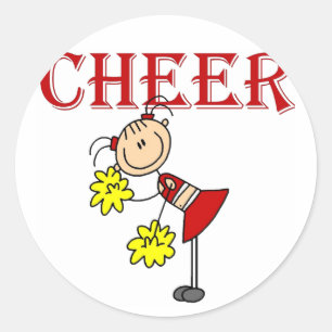 Adesivo Redondo CHEER Camisetas e Presentes para Cheerleader