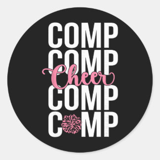 Adesivo Redondo Cheer Comp Day Cheerleading Competition Day Cheerl