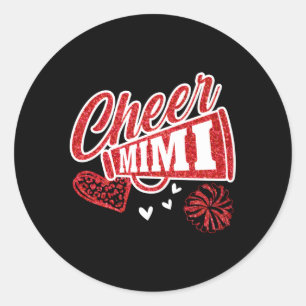 Adesivo Redondo Cheer Mimi Maior Impressão Fã Leopardo E Pom