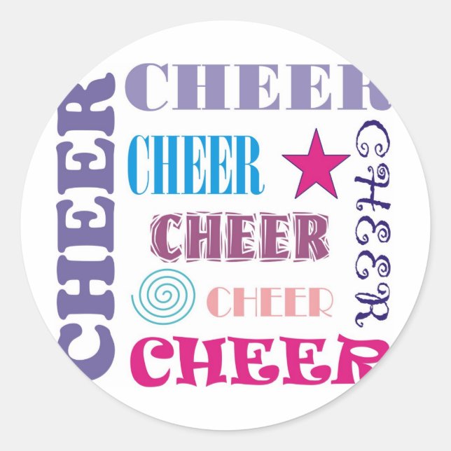 Adesivo Redondo Cheer Repetindo (Frente)