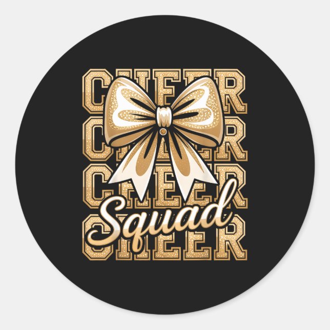 Adesivo Redondo Cheer Squad Gold Funny Srt Cheerleader Cheerleadin (Frente)