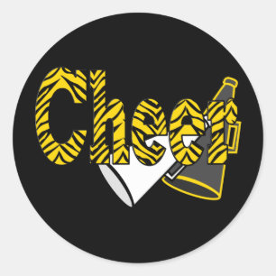 Adesivo Redondo Cheer Zebra Style