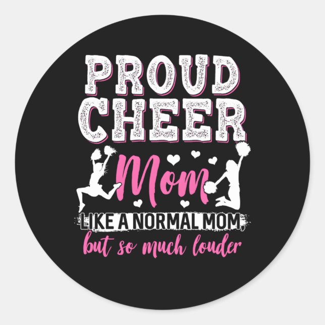 Adesivo Redondo Cheerhead Mãe Cheer Mãe (Frente)