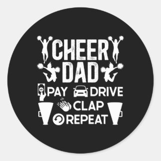 Adesivo Redondo Cheerhead Padre Cheerhead, Pai Pay Drive Clap