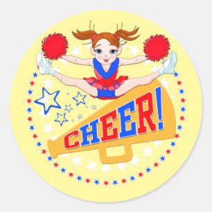 Adesivo Redondo Cheerleader