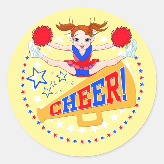 Adesivo Redondo Cheerleader (Frente)