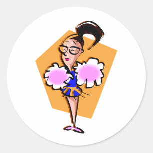 Adesivo Redondo Cheerleader